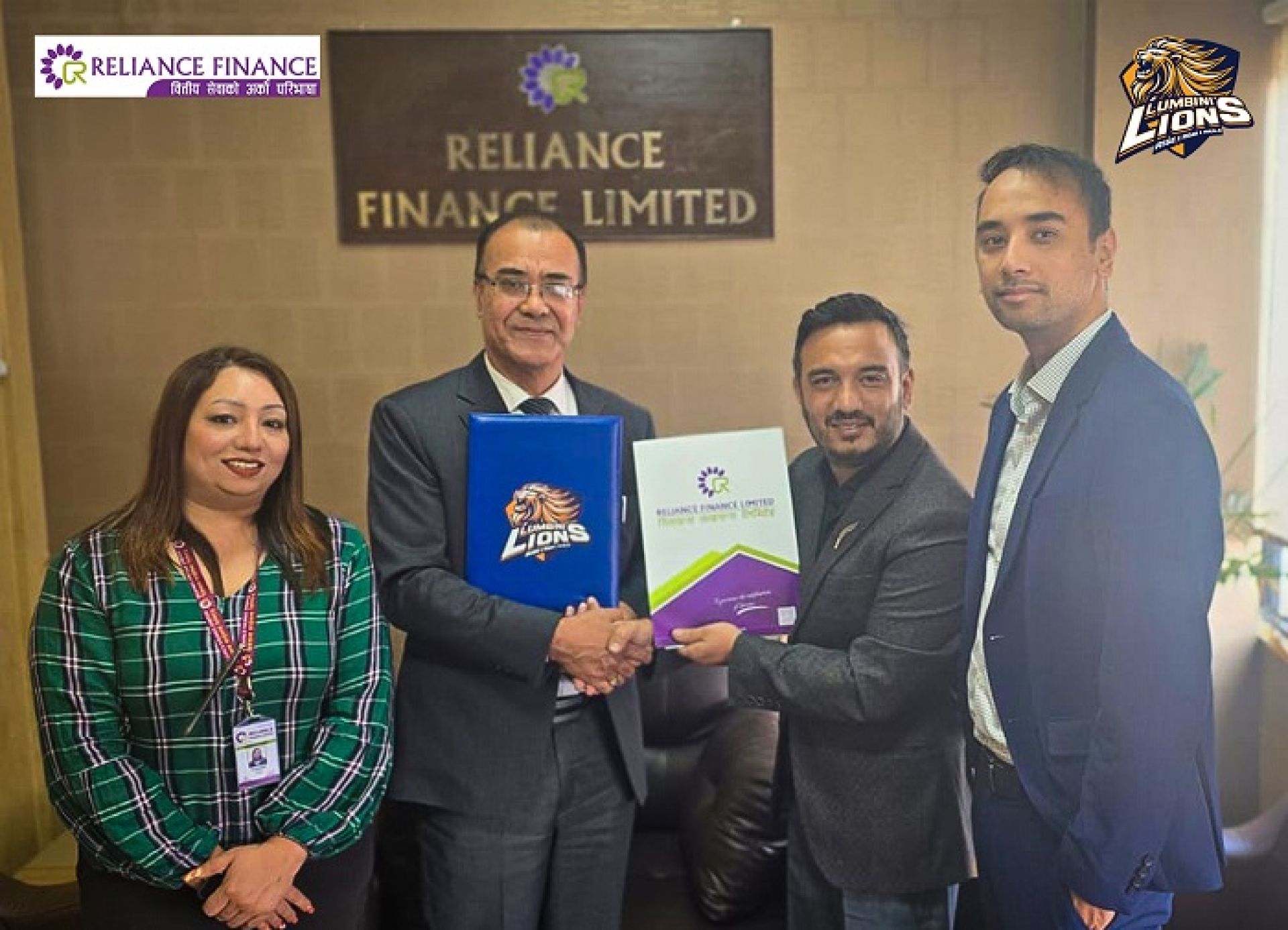 Reliance Finance Limited Signs Sponsorship Agreement with Lumbini Lions for NPL 2024